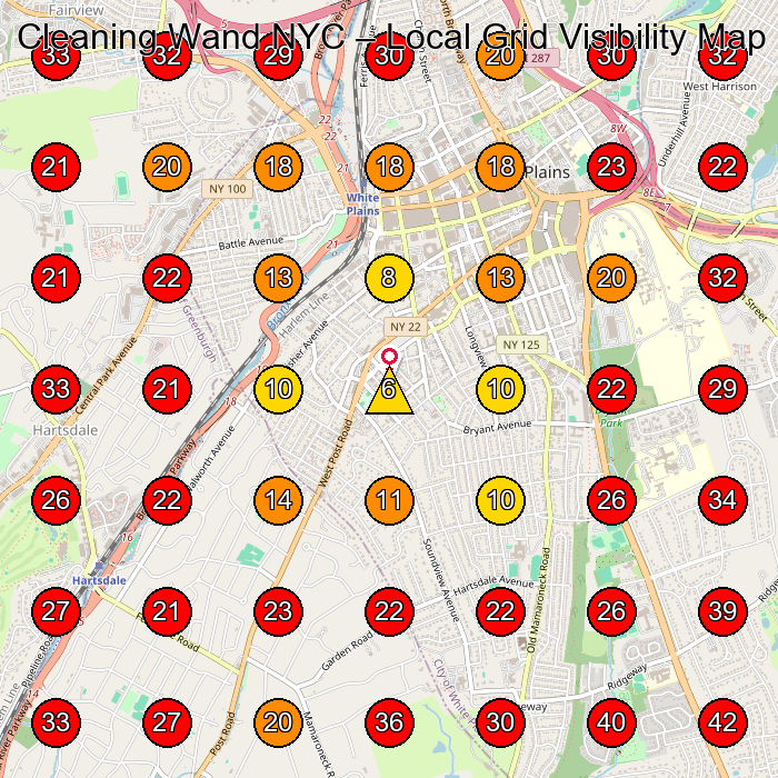 Cleaning Wand NYC GeoGrid visibility map for House Cleaning Service in None